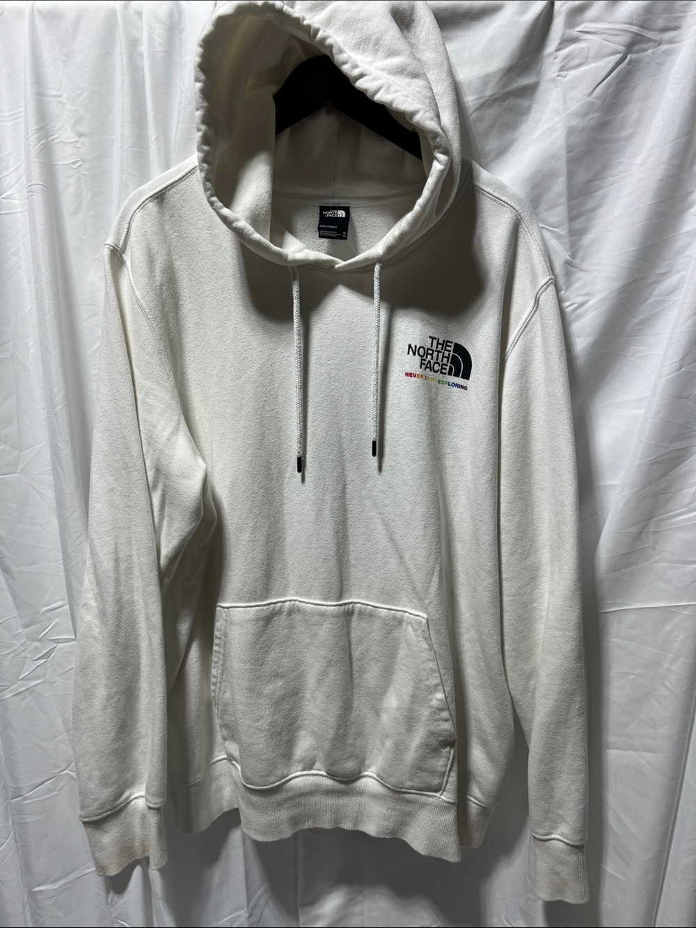 The North Face White Pullover Hoodie with Logo